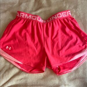 Under Armour Pink Athletic Shorts Lightweight Performance